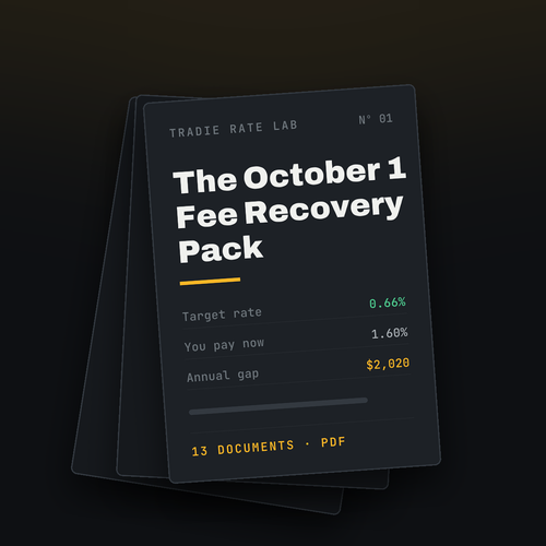 The October 1st Fee Recovery Pack (previous cover)